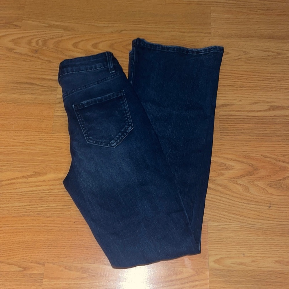 YMI Denim flare jeans with small holes.